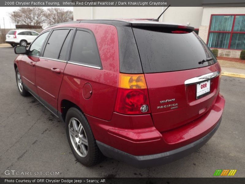 Inferno Red Crystal Pearlcoat / Dark Khaki/Light Graystone 2008 Chrysler Pacifica Touring