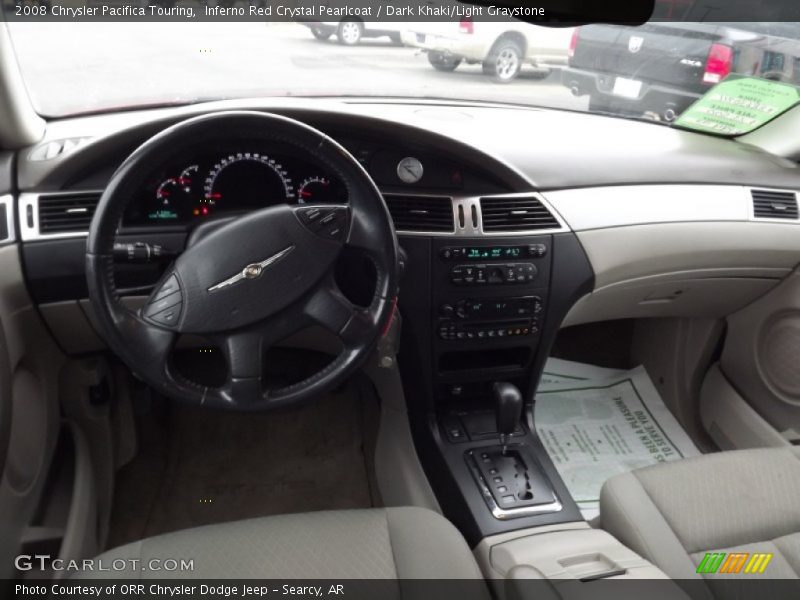 Inferno Red Crystal Pearlcoat / Dark Khaki/Light Graystone 2008 Chrysler Pacifica Touring