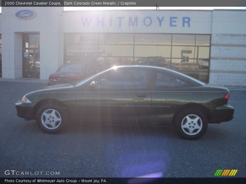 Dark Colorado Green Metallic / Graphite 2000 Chevrolet Cavalier Coupe