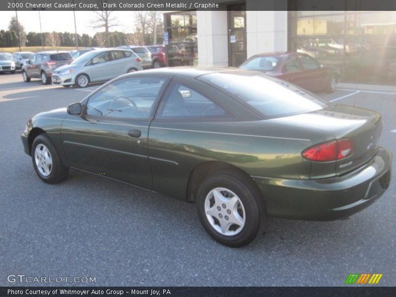 Dark Colorado Green Metallic / Graphite 2000 Chevrolet Cavalier Coupe