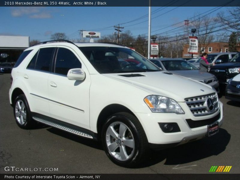 Arctic White / Black 2010 Mercedes-Benz ML 350 4Matic