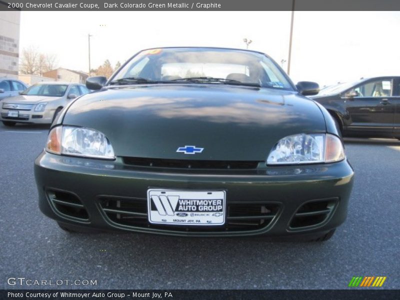 Dark Colorado Green Metallic / Graphite 2000 Chevrolet Cavalier Coupe