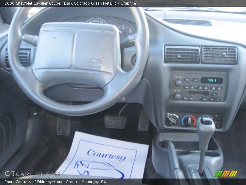 Dark Colorado Green Metallic / Graphite 2000 Chevrolet Cavalier Coupe