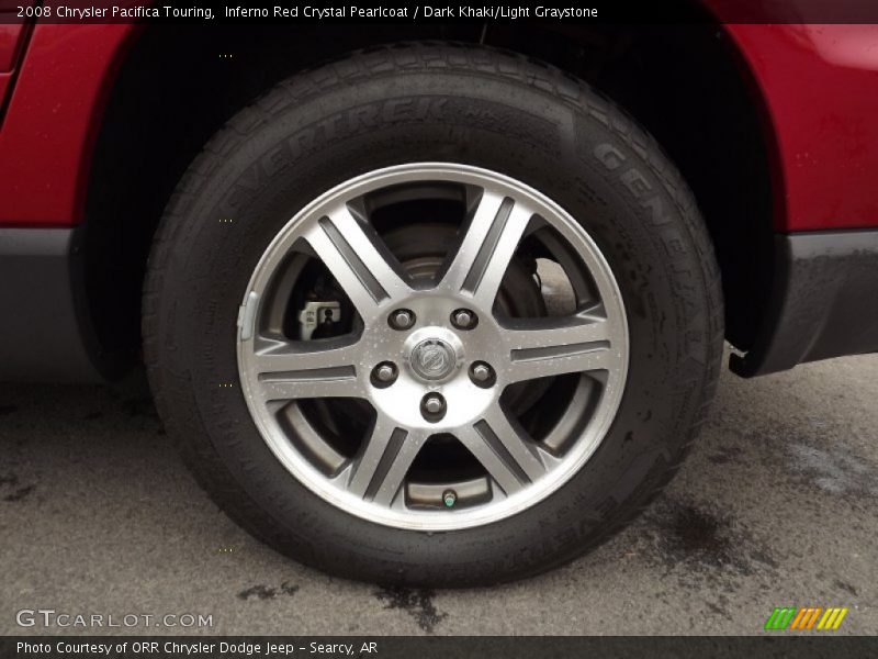 Inferno Red Crystal Pearlcoat / Dark Khaki/Light Graystone 2008 Chrysler Pacifica Touring