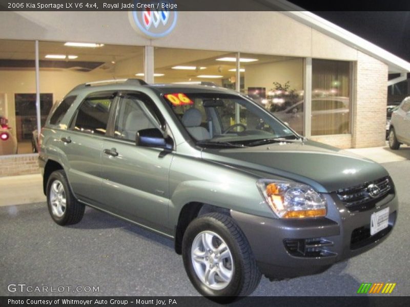 Royal Jade Green / Beige 2006 Kia Sportage LX V6 4x4