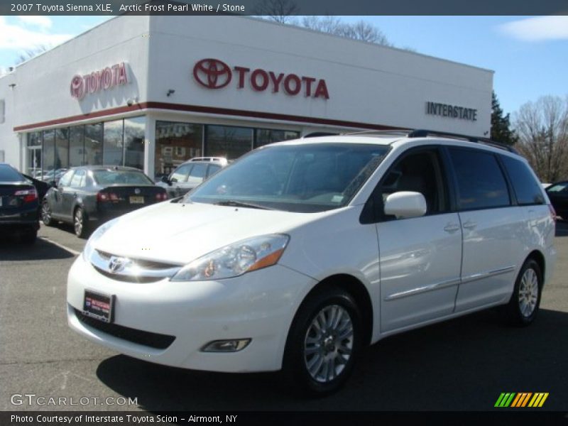 Arctic Frost Pearl White / Stone 2007 Toyota Sienna XLE