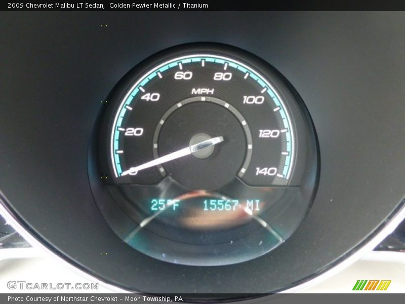 Golden Pewter Metallic / Titanium 2009 Chevrolet Malibu LT Sedan