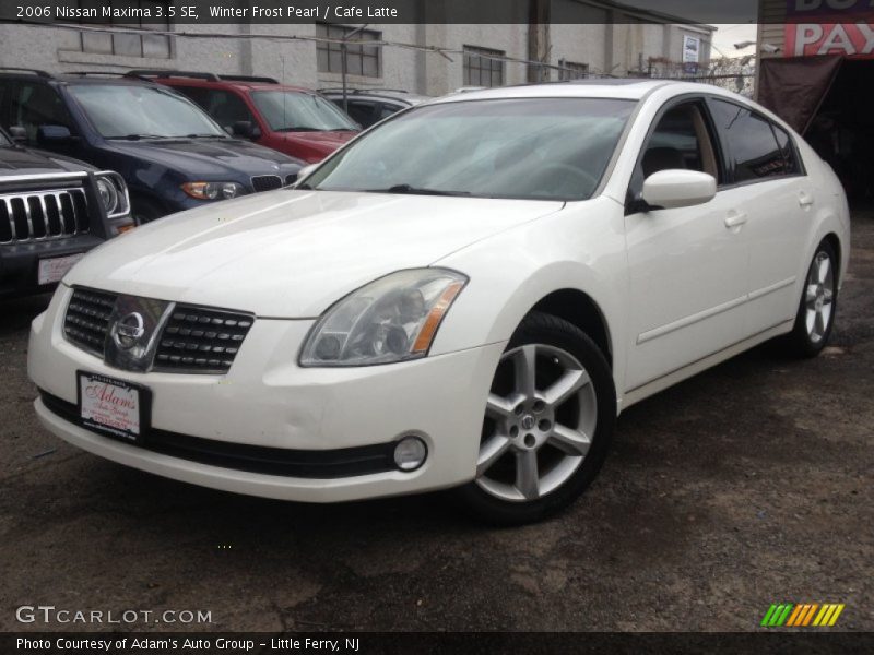 Winter Frost Pearl / Cafe Latte 2006 Nissan Maxima 3.5 SE