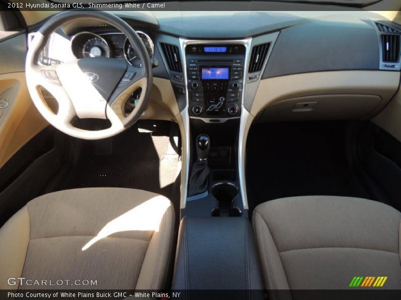 Shimmering White / Camel 2012 Hyundai Sonata GLS