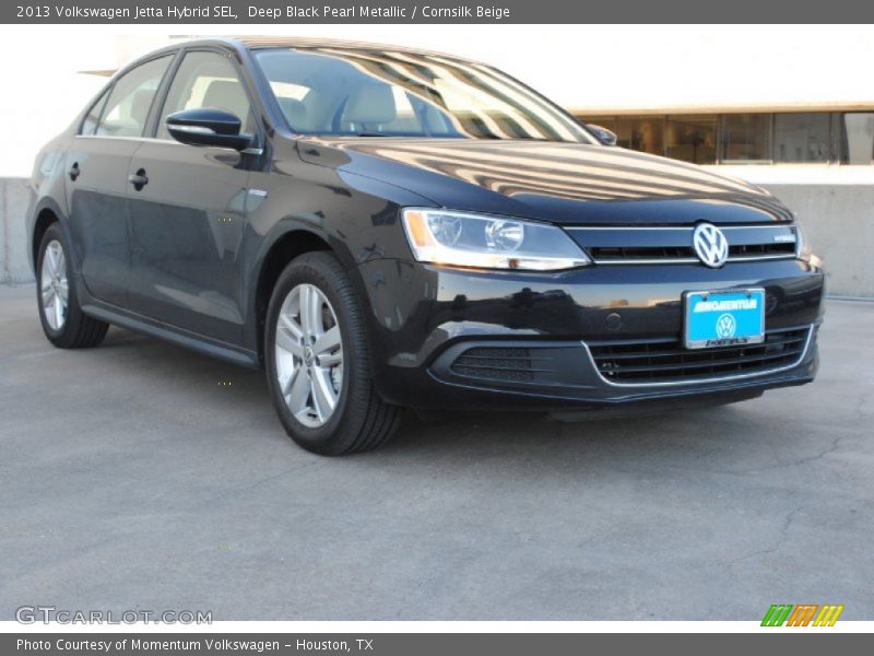 Deep Black Pearl Metallic / Cornsilk Beige 2013 Volkswagen Jetta Hybrid SEL