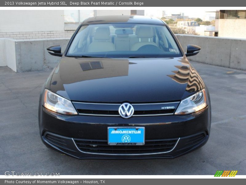 Deep Black Pearl Metallic / Cornsilk Beige 2013 Volkswagen Jetta Hybrid SEL