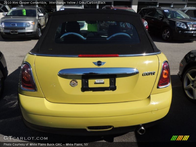 Interchange Yellow / Grey/Carbon Black 2010 Mini Cooper Convertible