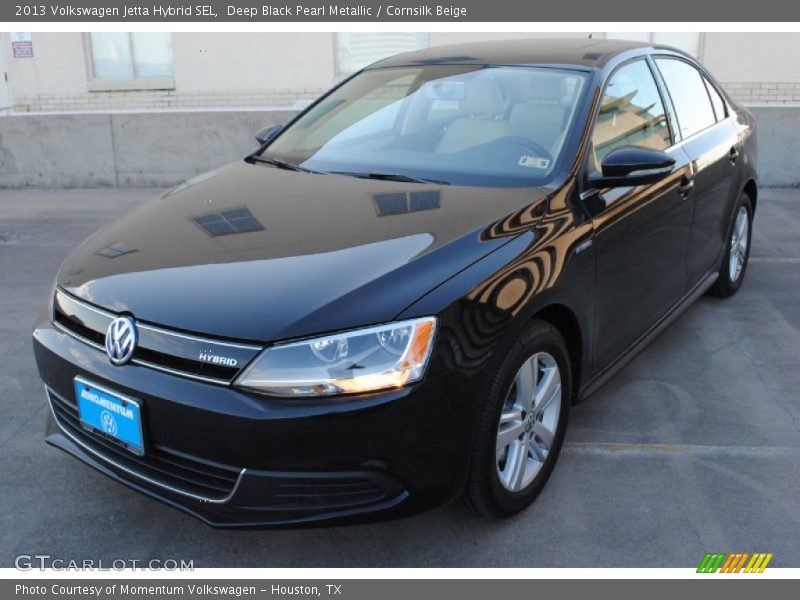 Deep Black Pearl Metallic / Cornsilk Beige 2013 Volkswagen Jetta Hybrid SEL