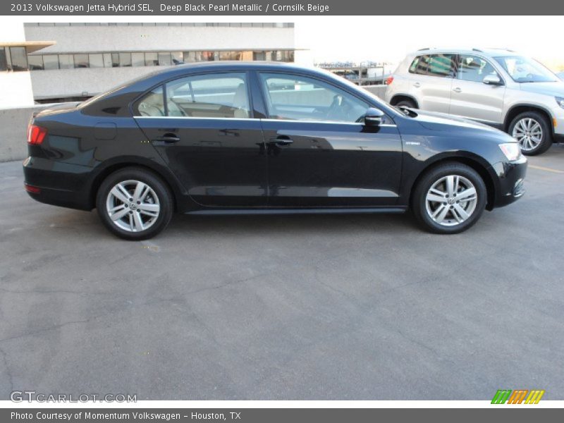 Deep Black Pearl Metallic / Cornsilk Beige 2013 Volkswagen Jetta Hybrid SEL