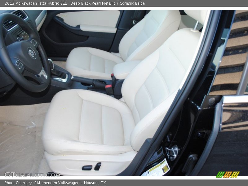 Deep Black Pearl Metallic / Cornsilk Beige 2013 Volkswagen Jetta Hybrid SEL