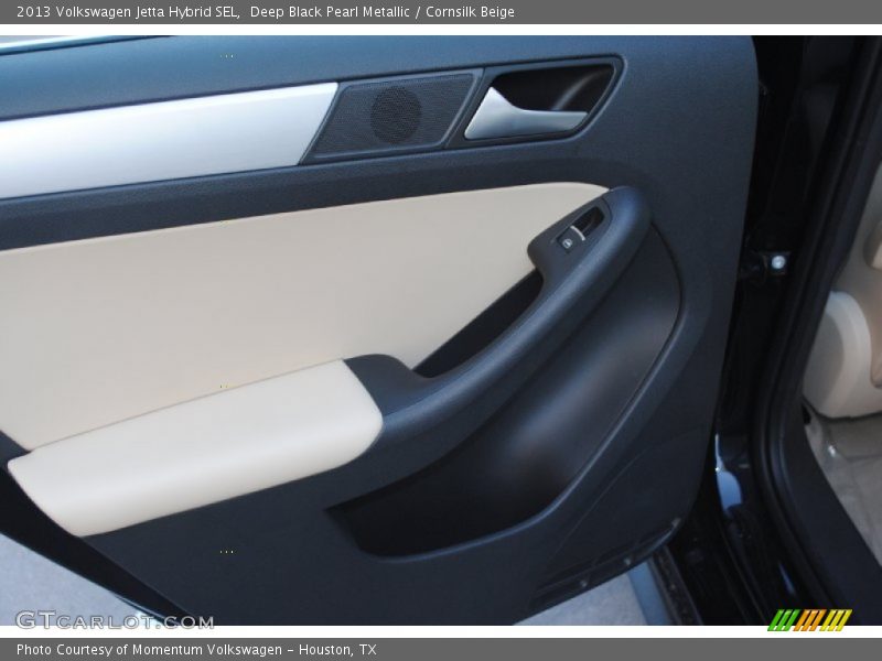 Deep Black Pearl Metallic / Cornsilk Beige 2013 Volkswagen Jetta Hybrid SEL