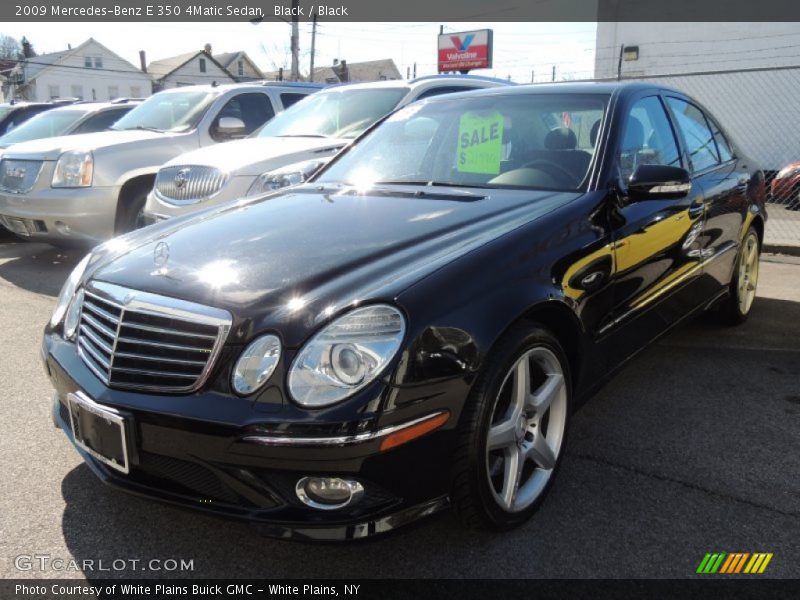 Black / Black 2009 Mercedes-Benz E 350 4Matic Sedan