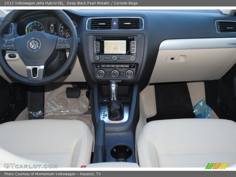 Deep Black Pearl Metallic / Cornsilk Beige 2013 Volkswagen Jetta Hybrid SEL