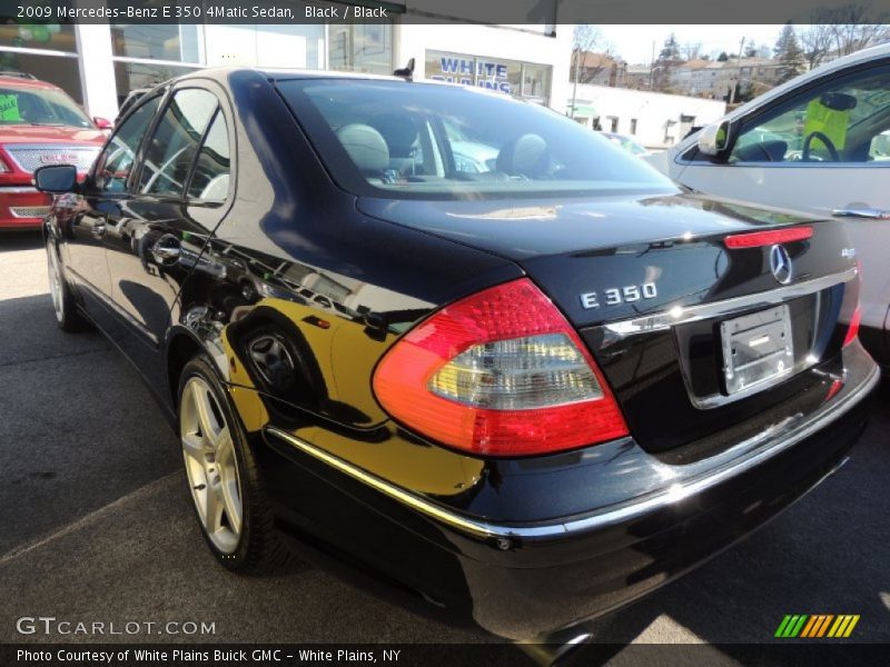 Black / Black 2009 Mercedes-Benz E 350 4Matic Sedan