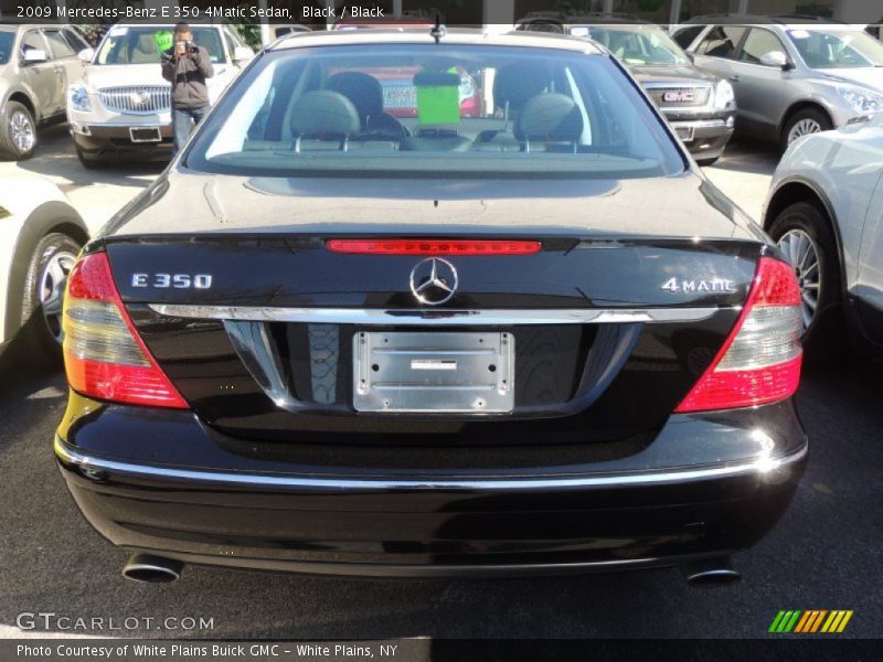 Black / Black 2009 Mercedes-Benz E 350 4Matic Sedan