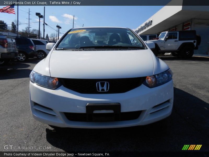 Taffeta White / Gray 2010 Honda Civic LX Coupe