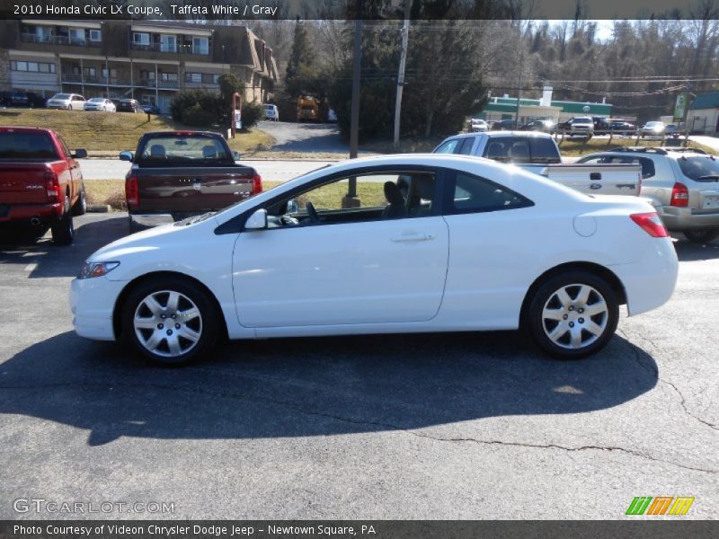 Taffeta White / Gray 2010 Honda Civic LX Coupe