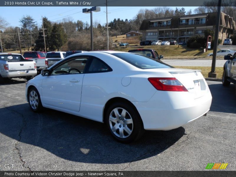 Taffeta White / Gray 2010 Honda Civic LX Coupe
