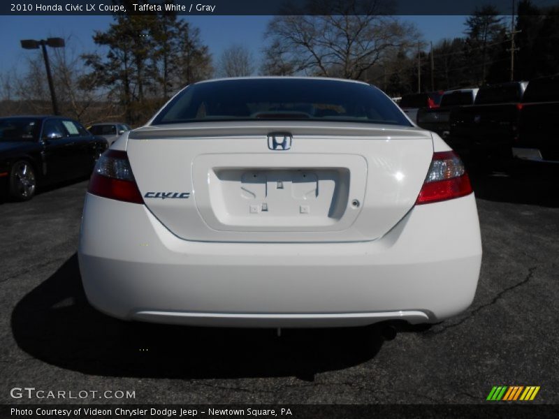 Taffeta White / Gray 2010 Honda Civic LX Coupe