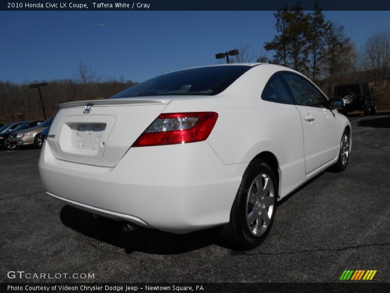 Taffeta White / Gray 2010 Honda Civic LX Coupe