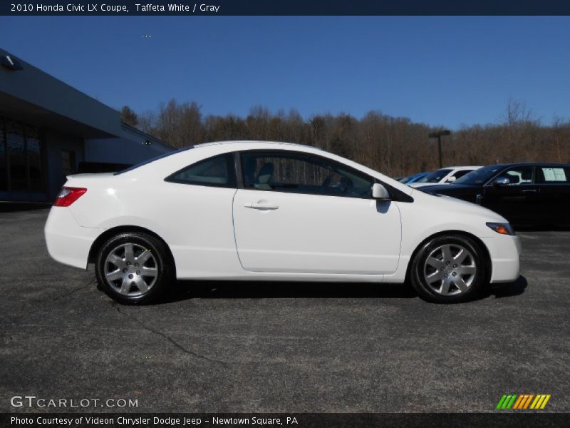 Taffeta White / Gray 2010 Honda Civic LX Coupe