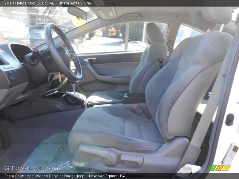 Taffeta White / Gray 2010 Honda Civic LX Coupe