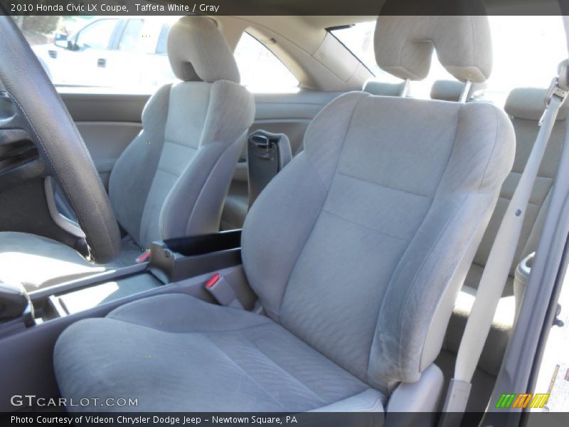 Taffeta White / Gray 2010 Honda Civic LX Coupe