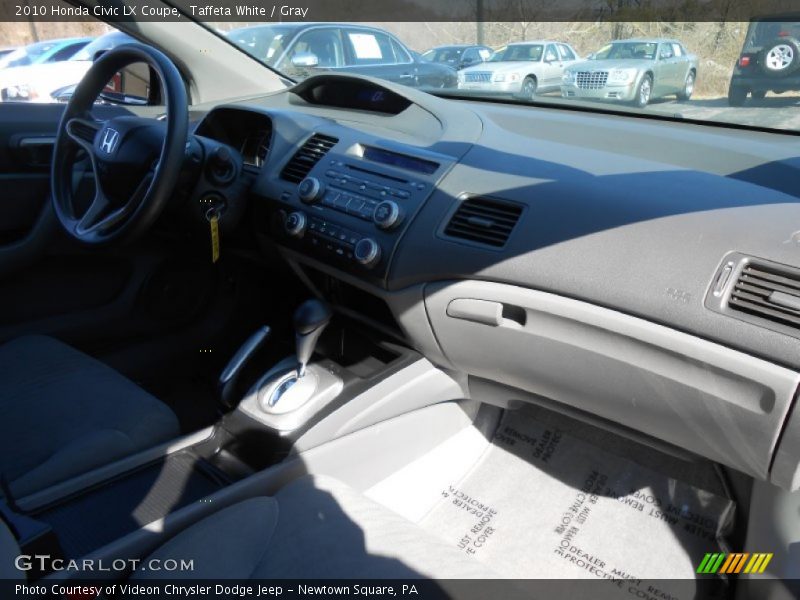 Taffeta White / Gray 2010 Honda Civic LX Coupe