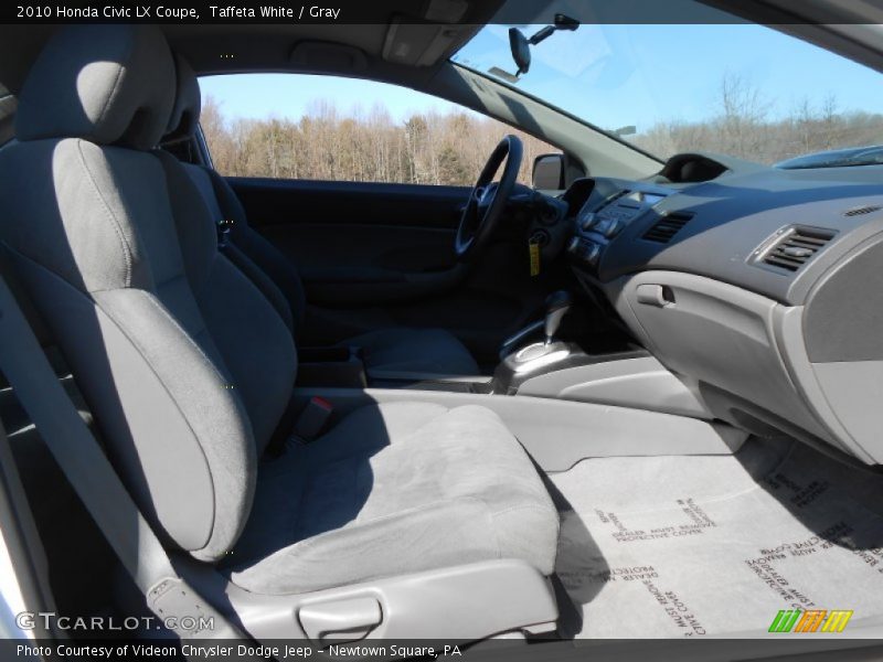 Taffeta White / Gray 2010 Honda Civic LX Coupe