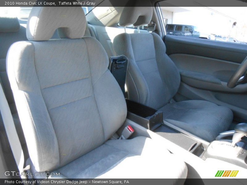 Taffeta White / Gray 2010 Honda Civic LX Coupe
