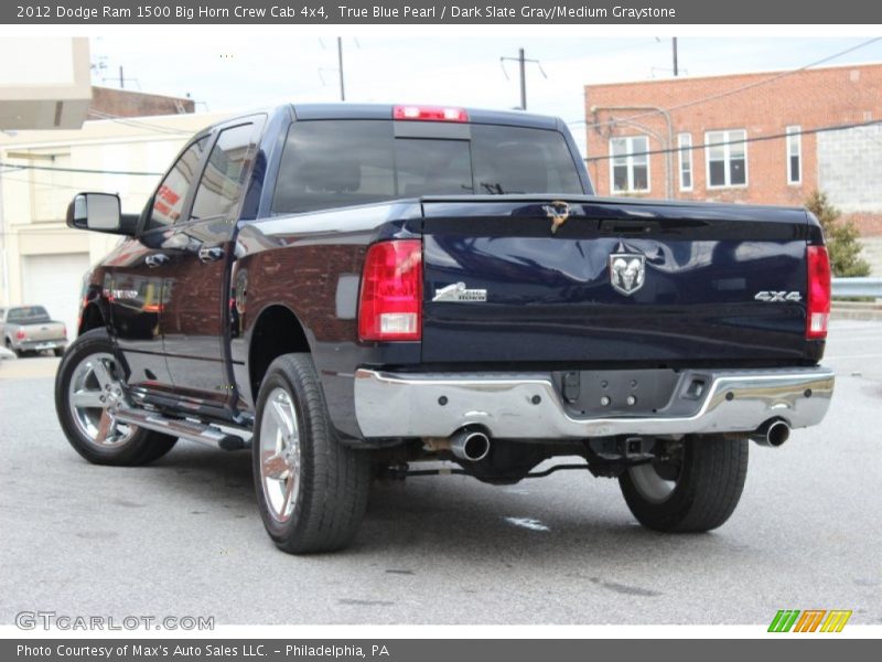 True Blue Pearl / Dark Slate Gray/Medium Graystone 2012 Dodge Ram 1500 Big Horn Crew Cab 4x4