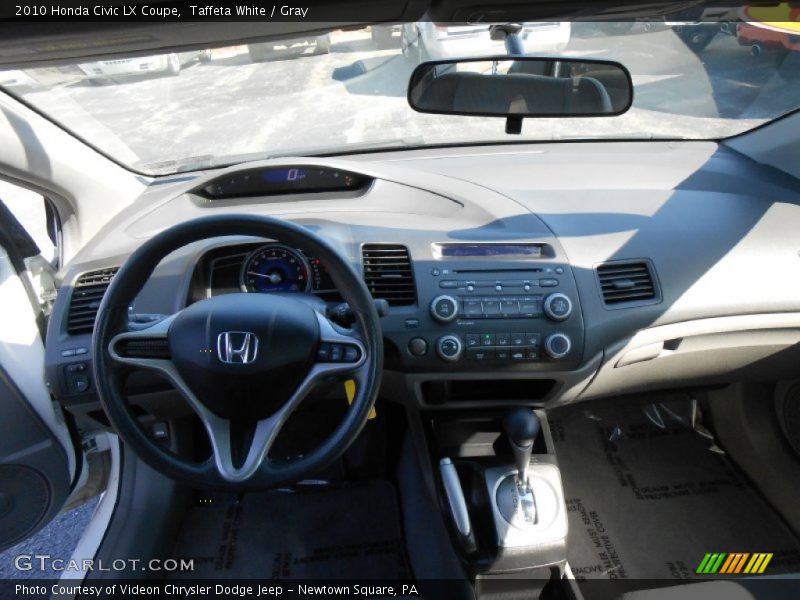 Taffeta White / Gray 2010 Honda Civic LX Coupe