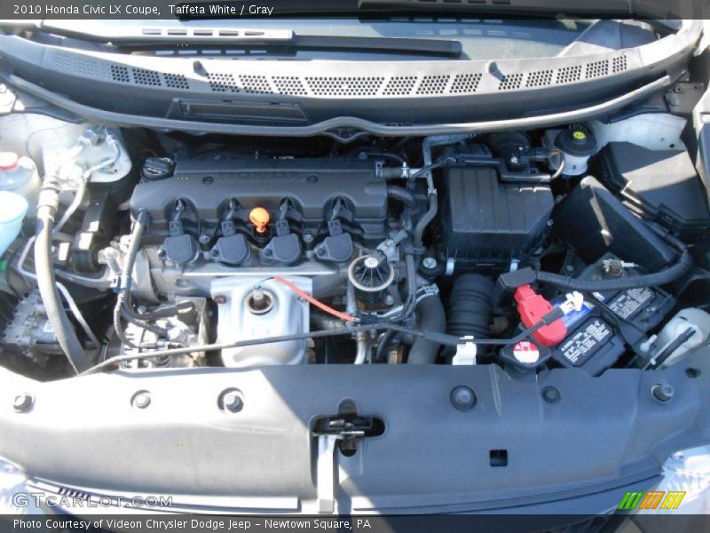 Taffeta White / Gray 2010 Honda Civic LX Coupe