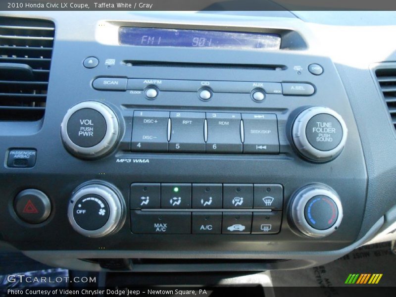 Taffeta White / Gray 2010 Honda Civic LX Coupe