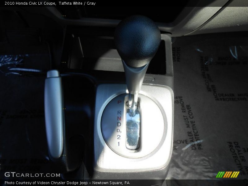 Taffeta White / Gray 2010 Honda Civic LX Coupe