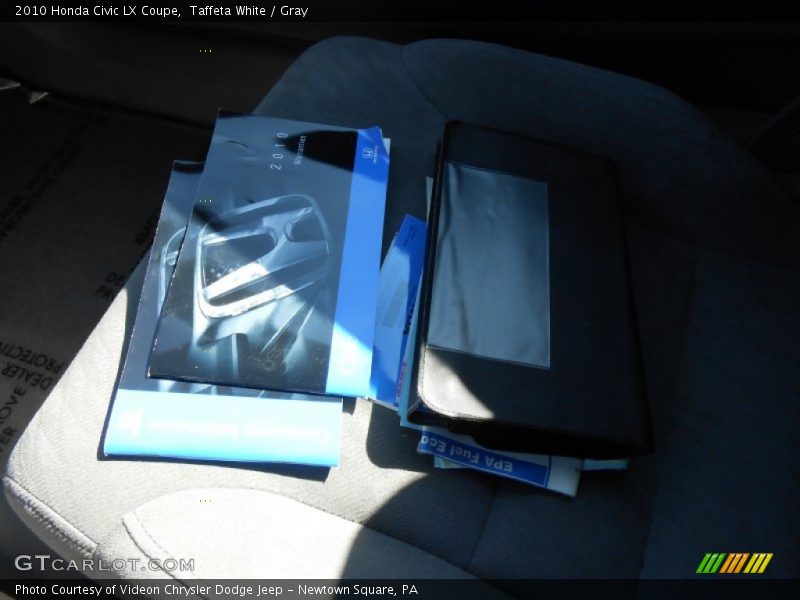 Taffeta White / Gray 2010 Honda Civic LX Coupe