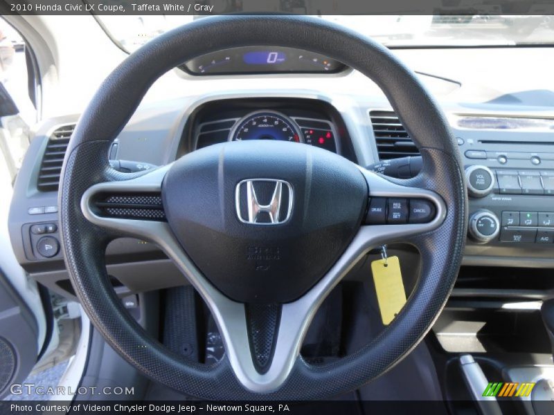 Taffeta White / Gray 2010 Honda Civic LX Coupe