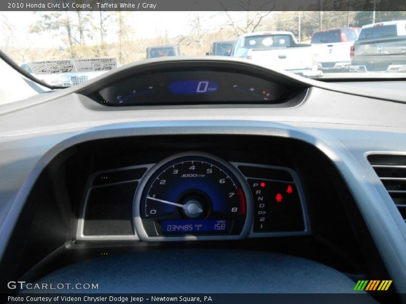 Taffeta White / Gray 2010 Honda Civic LX Coupe