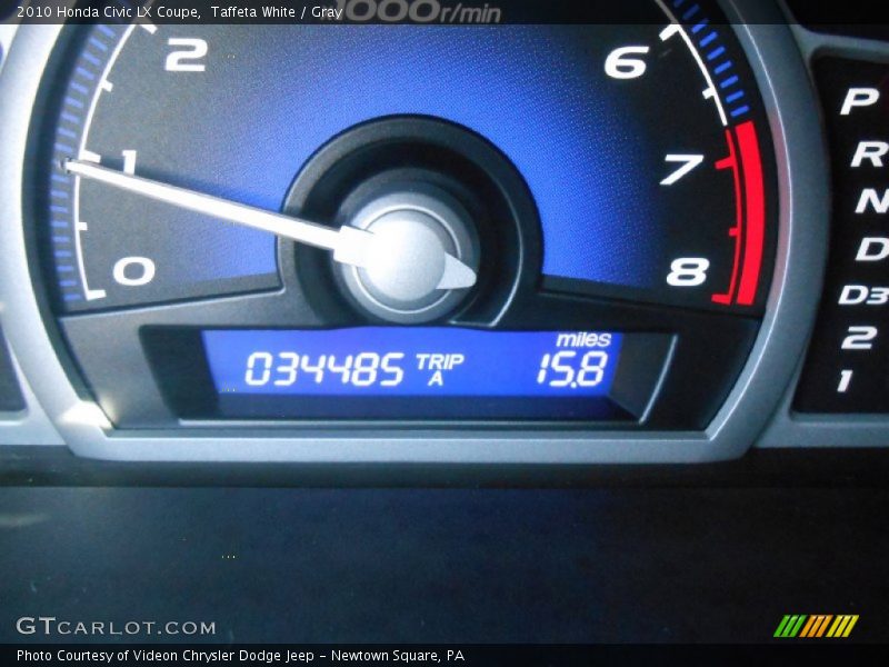 Taffeta White / Gray 2010 Honda Civic LX Coupe