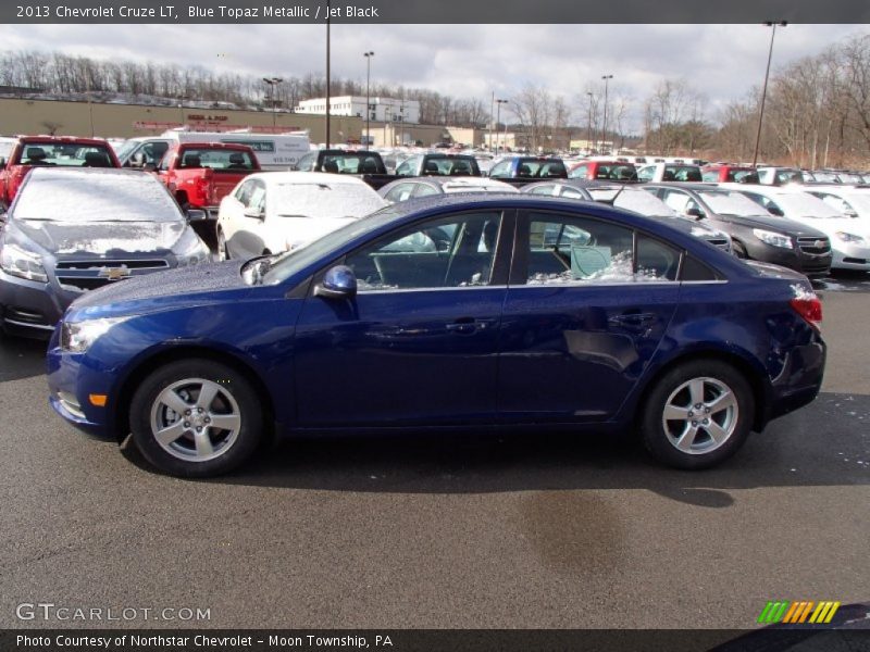 Blue Topaz Metallic / Jet Black 2013 Chevrolet Cruze LT