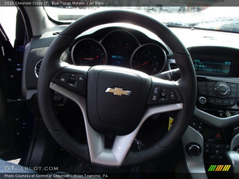 Blue Topaz Metallic / Jet Black 2013 Chevrolet Cruze LT