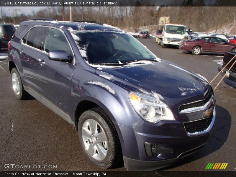 Atlantis Blue Metallic / Jet Black 2013 Chevrolet Equinox LT AWD