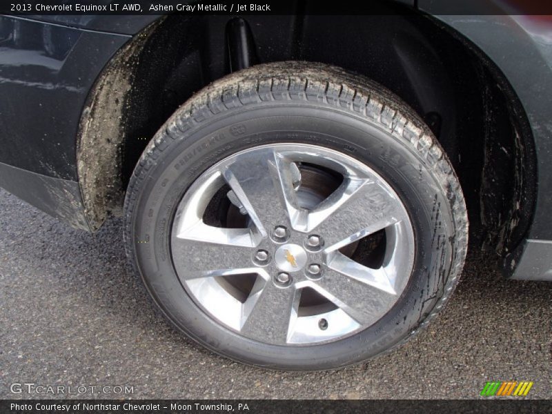 Ashen Gray Metallic / Jet Black 2013 Chevrolet Equinox LT AWD