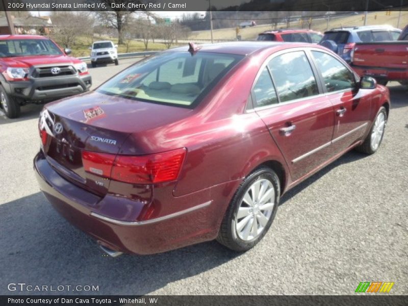 Dark Cherry Red / Camel 2009 Hyundai Sonata Limited V6