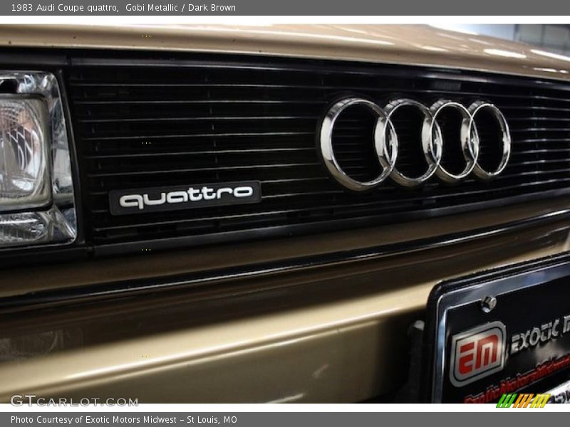 Gobi Metallic / Dark Brown 1983 Audi Coupe quattro